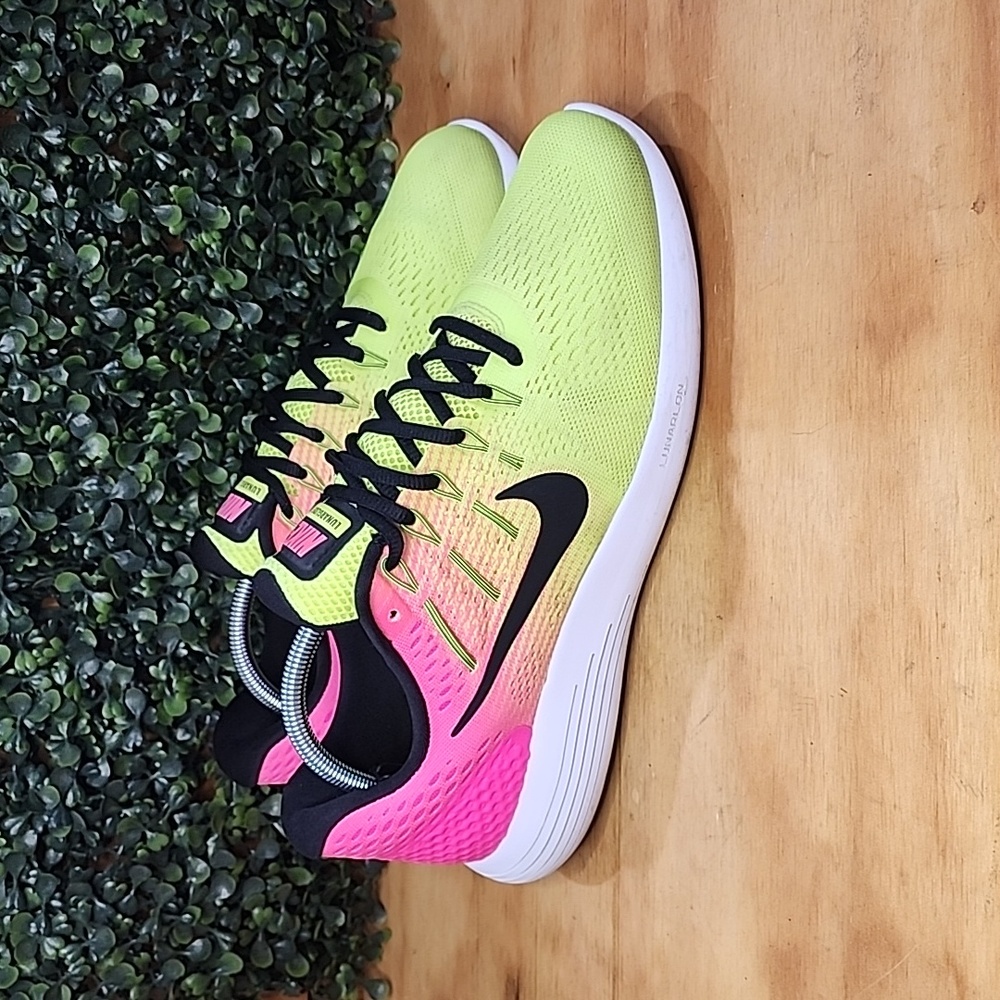 Nike Lunarglide 8 Running Shoes | Size: 10.5 Mens | Neon Yellow & Pink